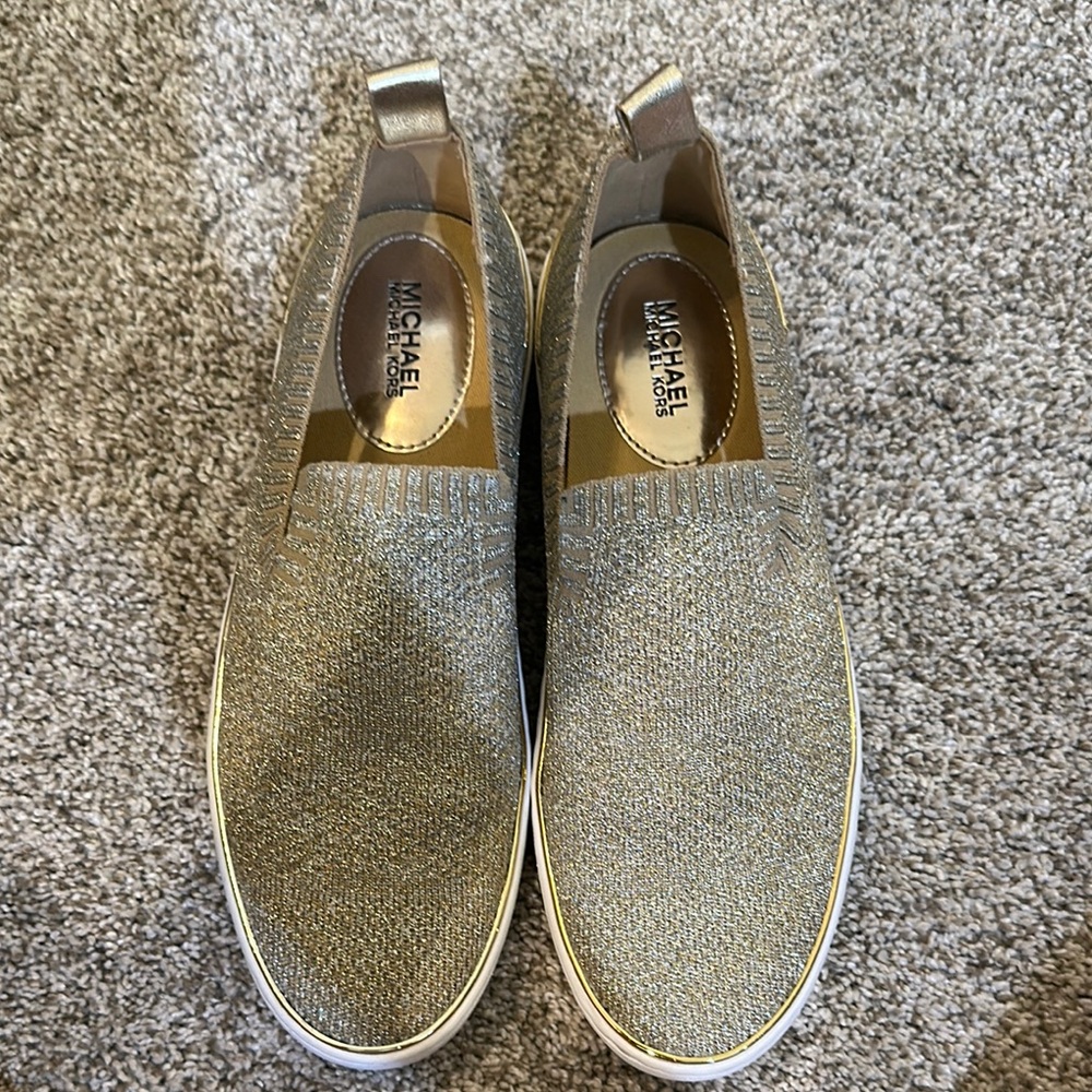 Michael Kors Metallic Gold Slip-On Shoes